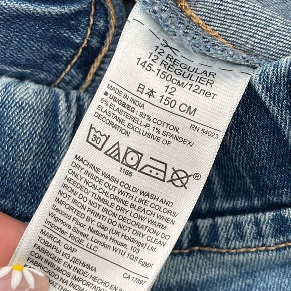 Gap Kids Girls Velvet Heart Pull-On Jeggings Blue Indigo Ankle Length Size 12 - Picture 11 of 12